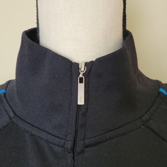 IZOD Movement Track Jacket Womens Medium Zip Blue Black Activewear Pockets - Picture 2 of 12